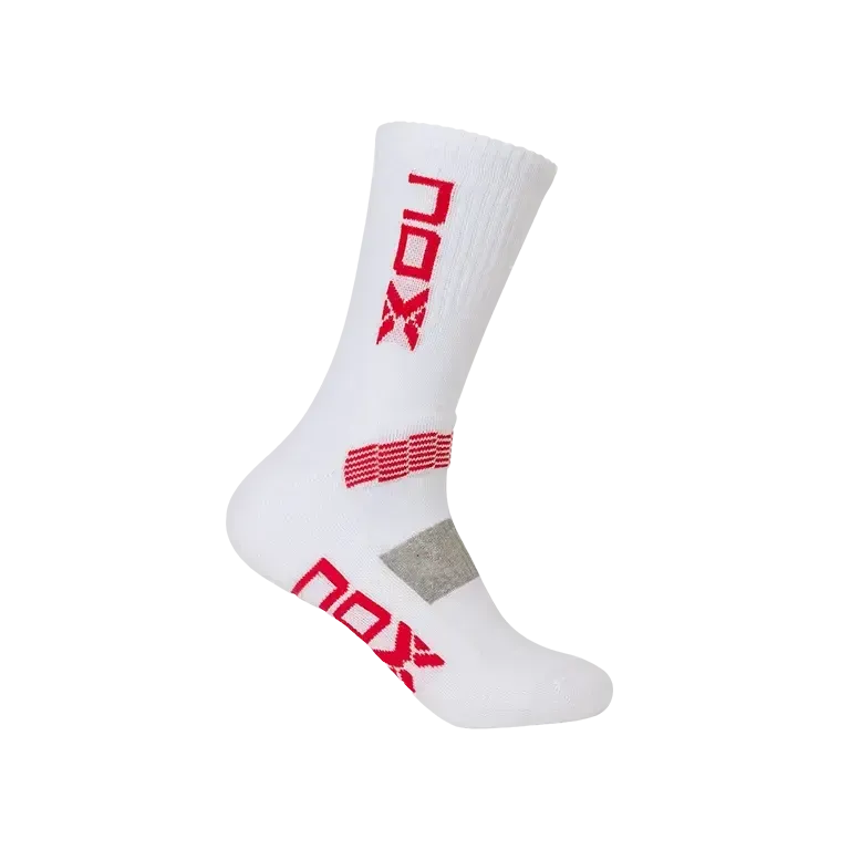 Calcetines Nox Serie Pro Blanco/Rojo