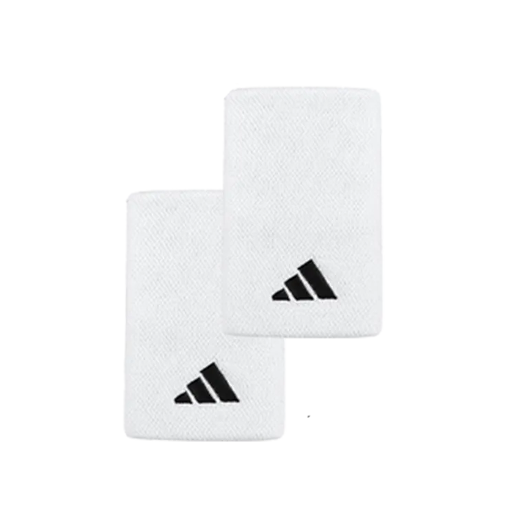 Muñequeras Adidas Largas Blanco Logo Pequeño (Pack x2)