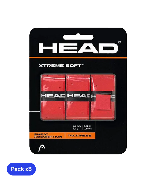 Overgrips Head XtremeSoft Rojo (Pack x3)