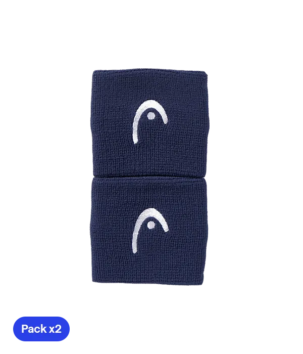 Muñequeras Cortas Head Azul Oscuro (Pack x2)