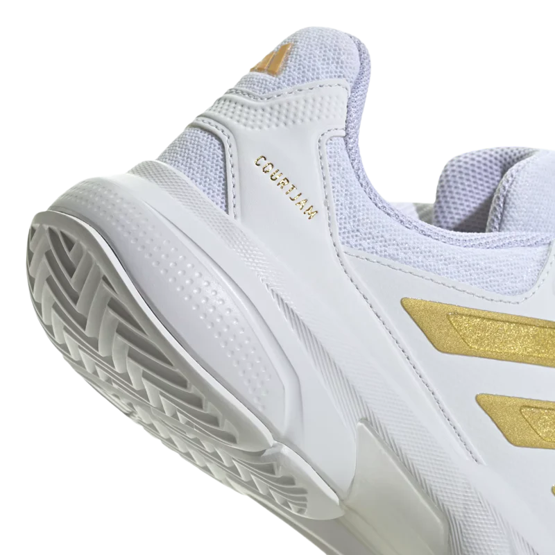 Zapatillas Adidas CourtJam Control 3 Mujer Blanco/Dorado 2026