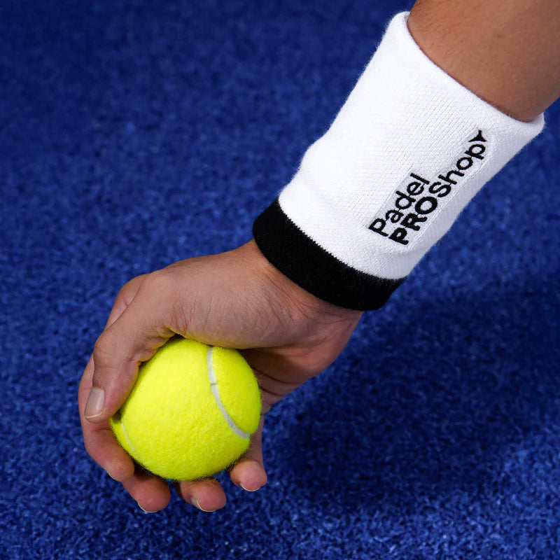 Muñequera Larga PadelPROShop Blanco/Negro