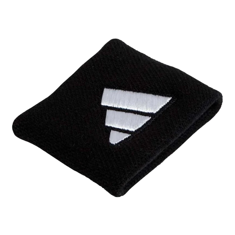 Muñequeras Adidas Cortas Negras Logo Grande