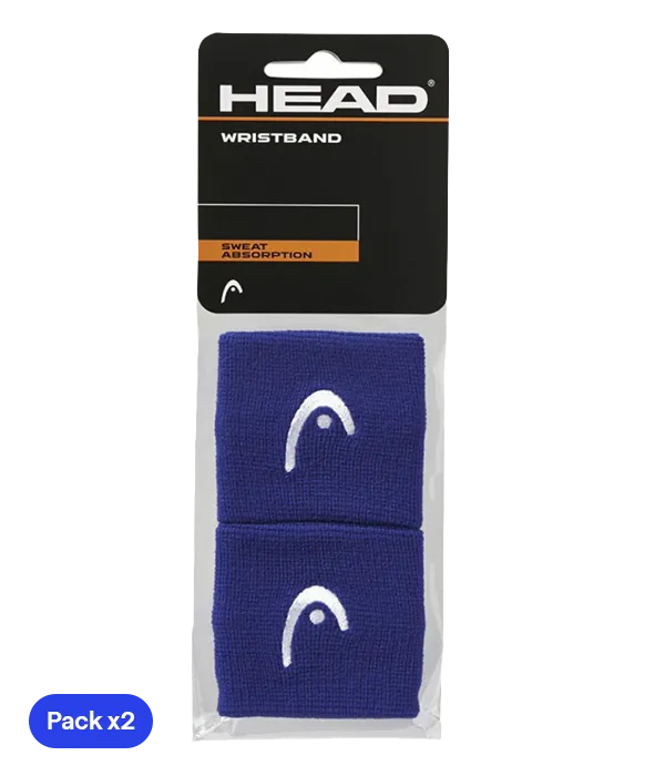 Muñequeras Cortas Head Azul (Pack x2)