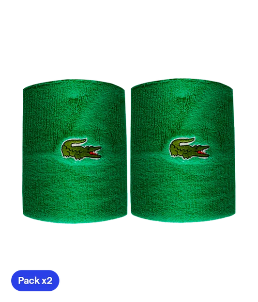 Muñequera Lacoste Verde 2025 (Pack x2)