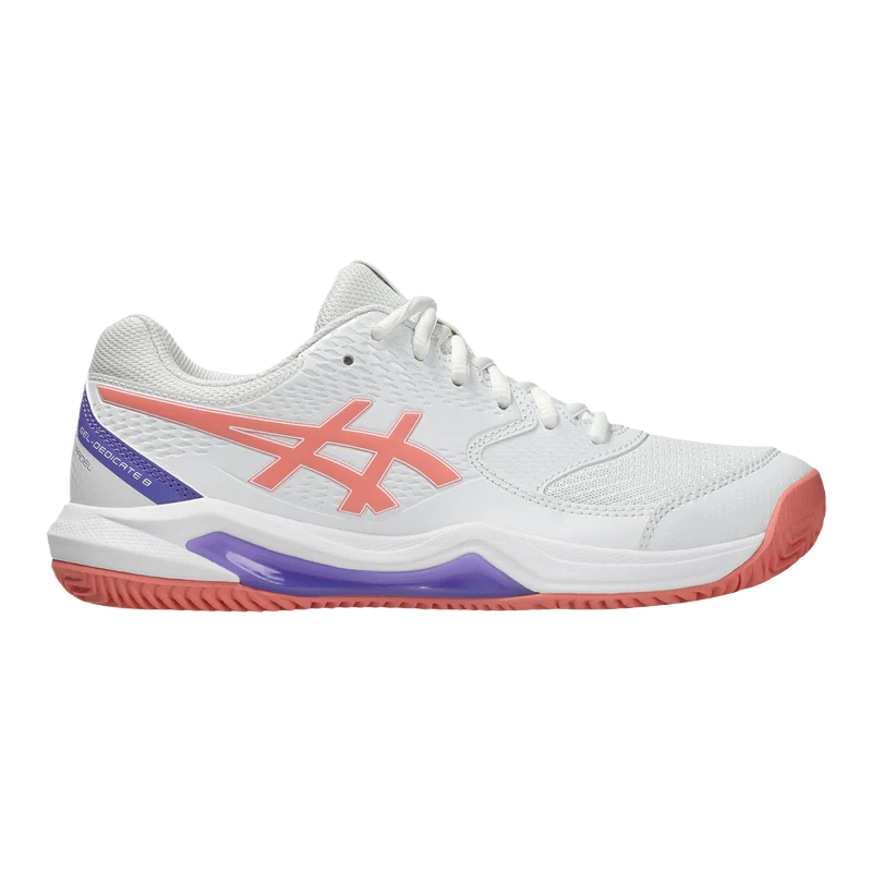Zapatillas Asics Gel-Dedicate 8 Padel Women White/Guava 2026