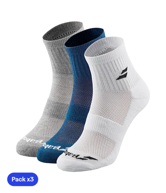 Calcetines Babolat Quarter Multicolor 2025 (Pack x3)
