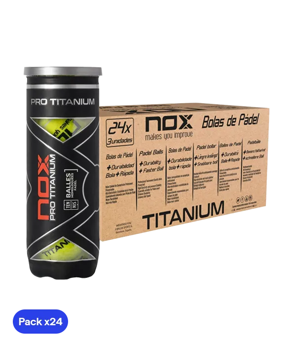 Cajón Pelotas Nox Pro Titanium (Pack x24)