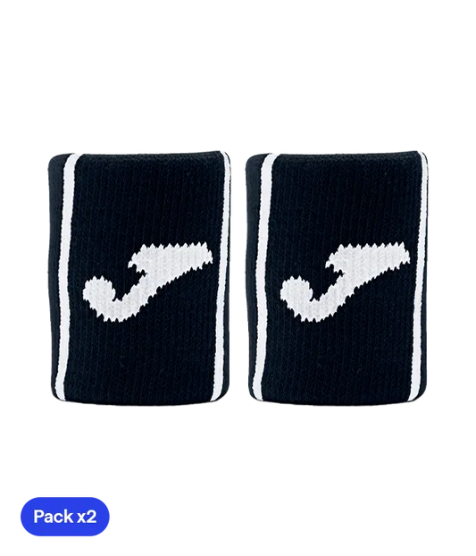 Muñequeras Joma Game Cortas Negro Pack x2