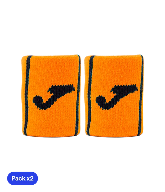 Muñequeras Joma Game Corta Naranja (Pack x2)