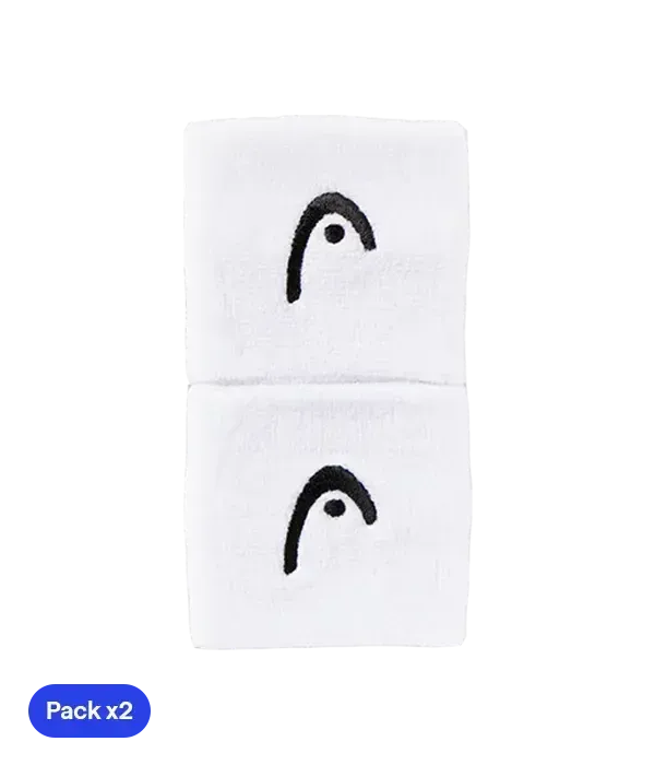 Muñequeras Cortas Head Blanco (Pack x2)