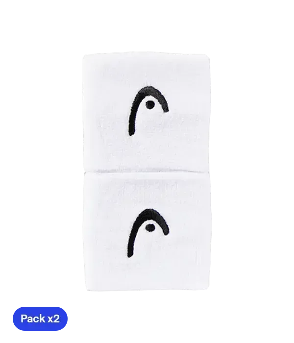 Muñequeras Cortas Head Blanco (Pack x2)
