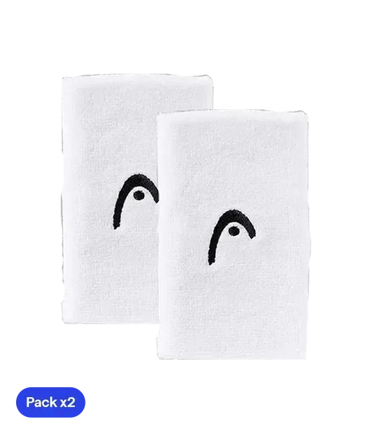 Muñequeras Largas Head Blanco (Pack x2)