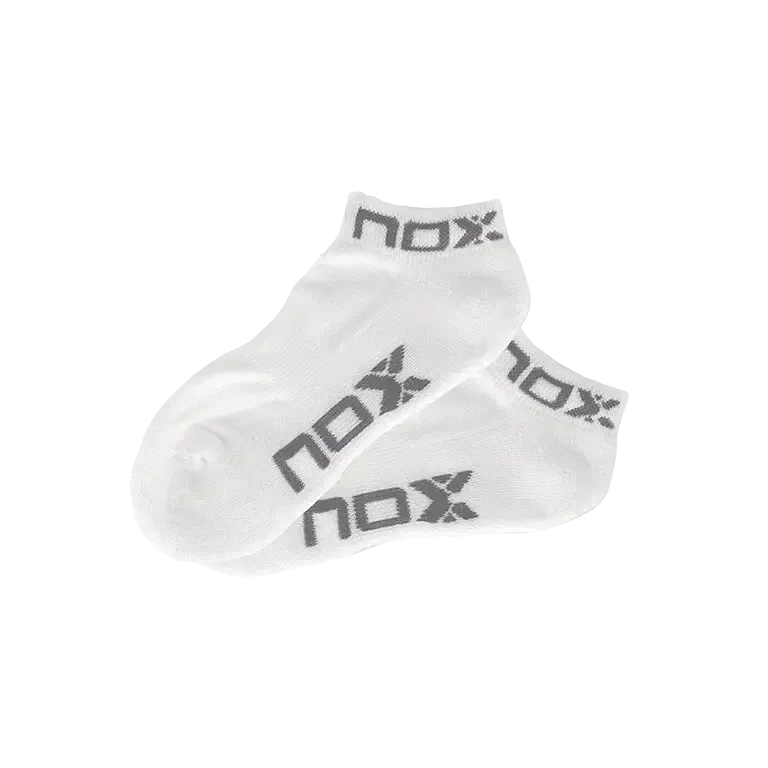 Calcetines Nox Pinkies Blanco/Gris Mujer