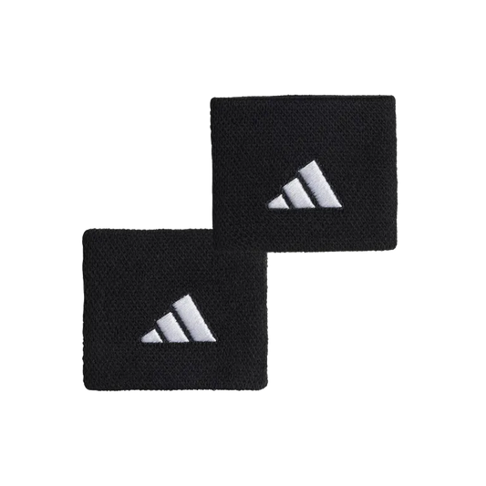Muñequeras Adidas Cortas Negro (Pack x2)