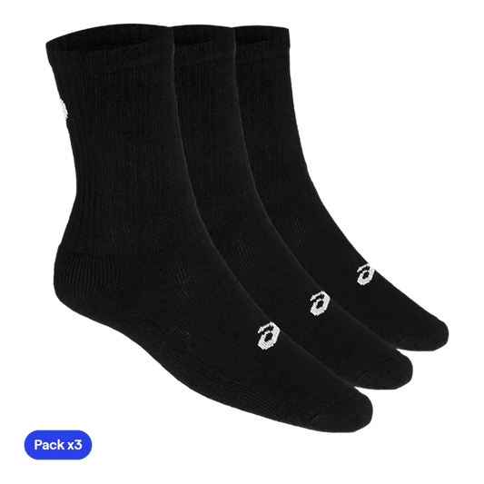 Calcetines Asics Crew Negros (Pack x3) 2026