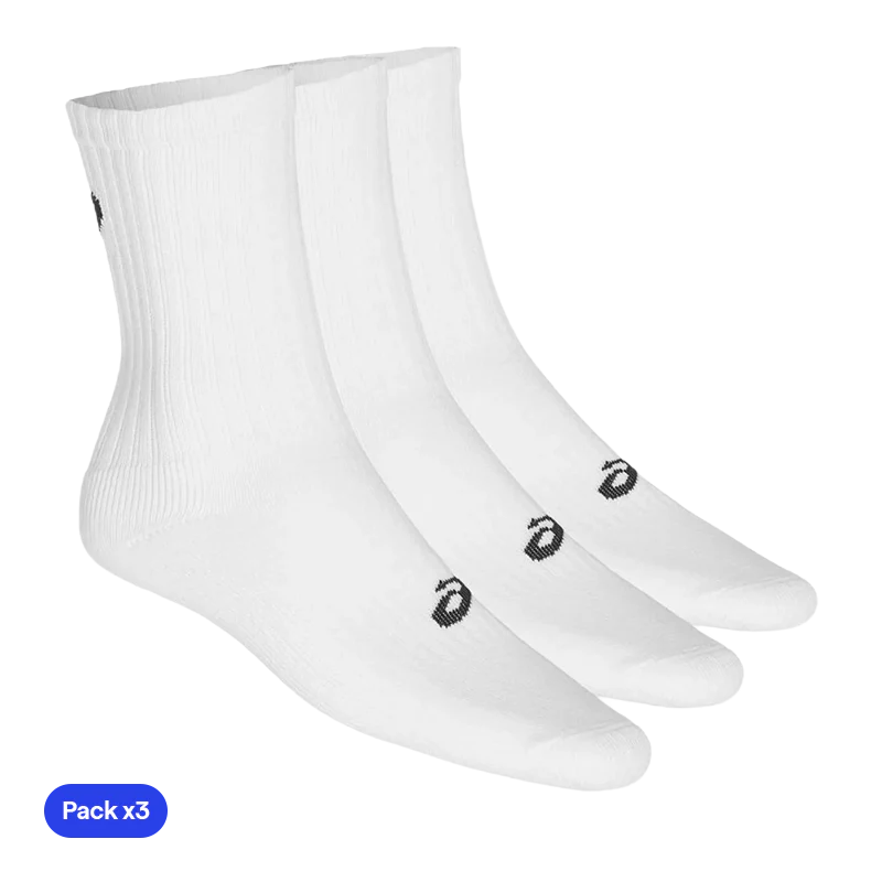 Calcetines Asics Crew Blanco (Pack x3) 2026