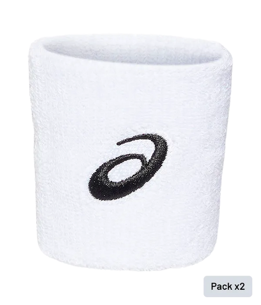 Muñequeras Asics Blancas (x2)