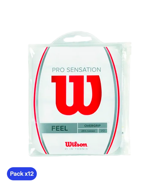 Overgrips Wilson Pro Sensation Lisos Blanco (Pack x12)