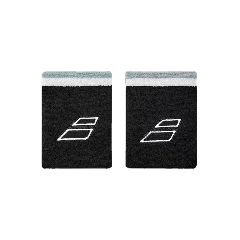Muñequeras Babolat Jumbo Terry negro (Pack x 2)
