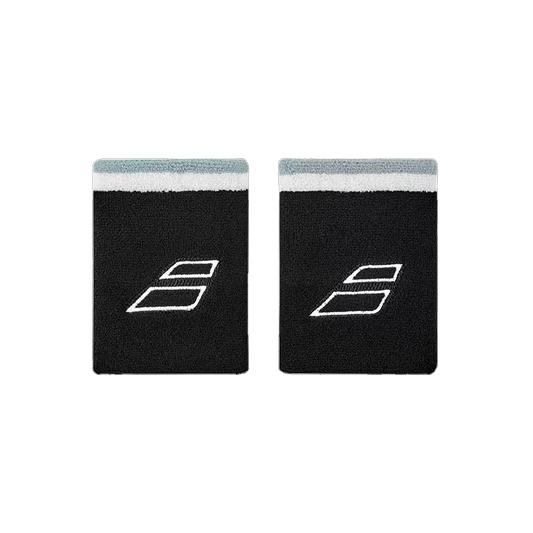 Muñequeras Babolat Jumbo Terry negro (Pack x 2)
