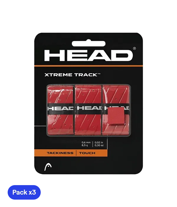 Overgrips Head XtremeTrack Rojo (Pack x3)