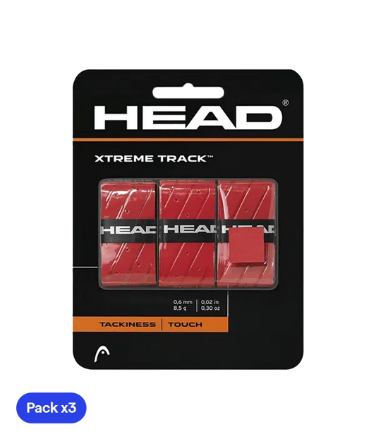Overgrips Head XtremeTrack Rojo (Pack x3)