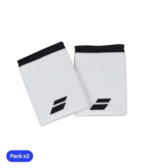 Muñequeras Babolat Jumbo mediana (Pack x 2) Blanco