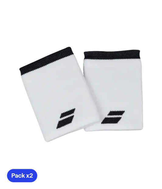 Muñequeras Babolat Jumbo mediana (Pack x 2) Blanco