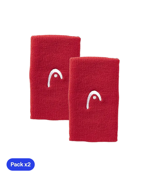Muñequeras Largas Head Rojo (Pack x2)