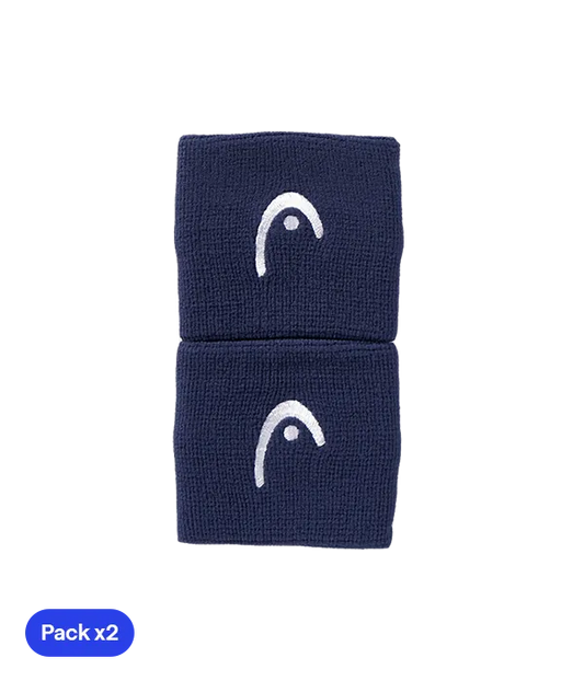 Muñequeras Cortas Head Azul Oscuro (Pack x2)