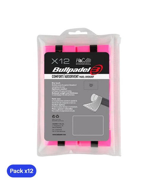 Overgrips Bullpadel GB-1601 Microperforado Rosa (Pack x12)