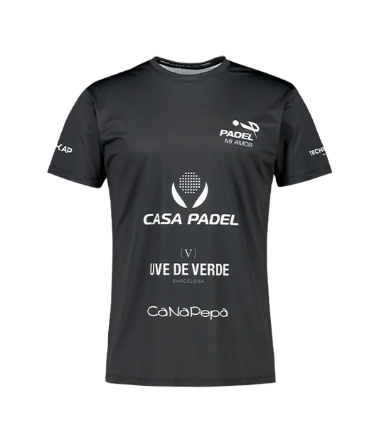 Camiseta Teo Zapata Padel Mi Amor Negro 2025