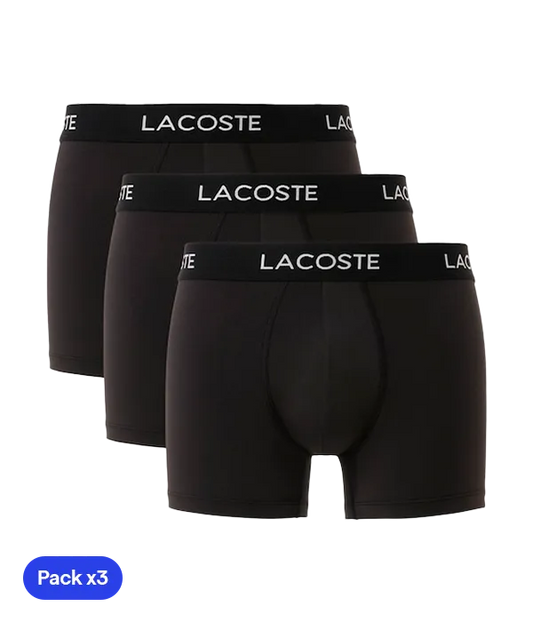 Calzoncillos Lacoste Microfibra Negro 2025 (Pack x3)