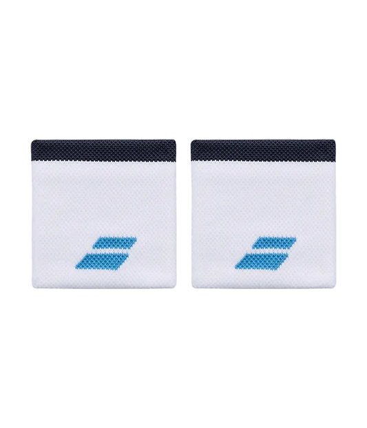 Muñequeras Babolat Logo White/Drive Blue