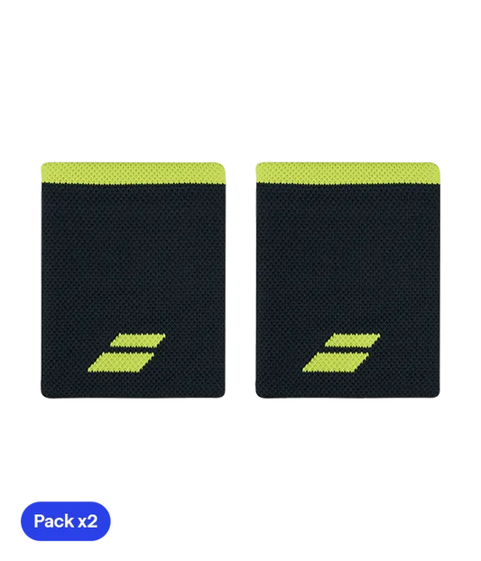 Muñequeras Babolat Jumbo Gris/Amarillo (Pack x2)