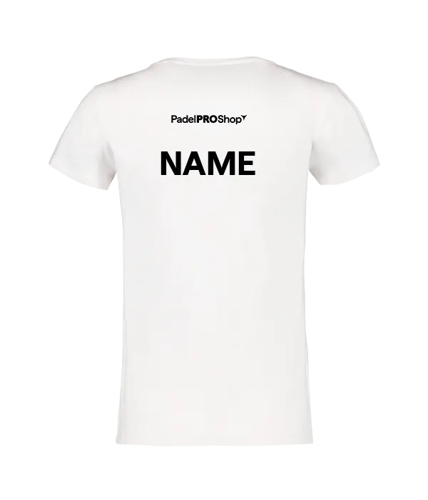 Camiseta algodón mujer PadelPROShop blanca 
