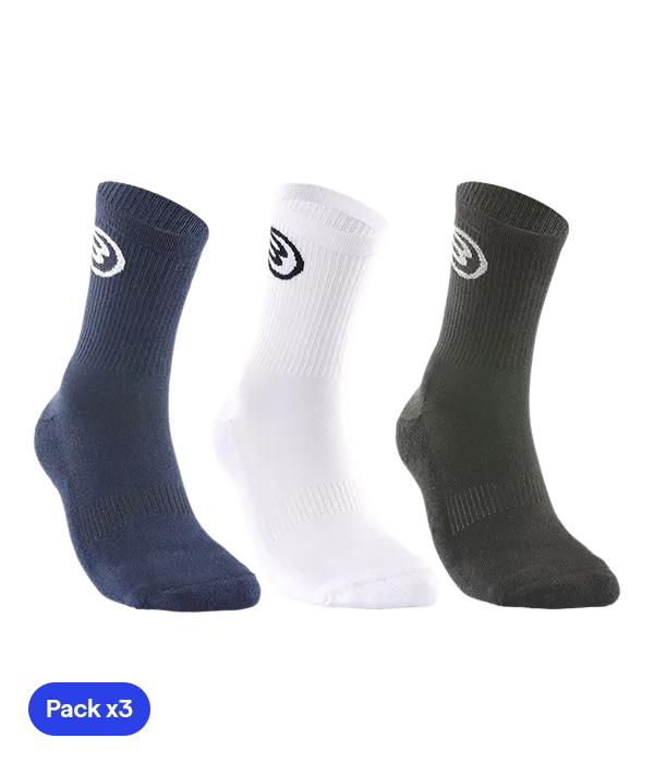 Calcetines Bullpadel BP252 Negro/Blanco/Azul Marino