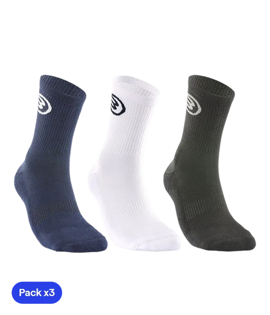 Calcetines Bullpadel BP252 Negro/Blanco/Azul Marino