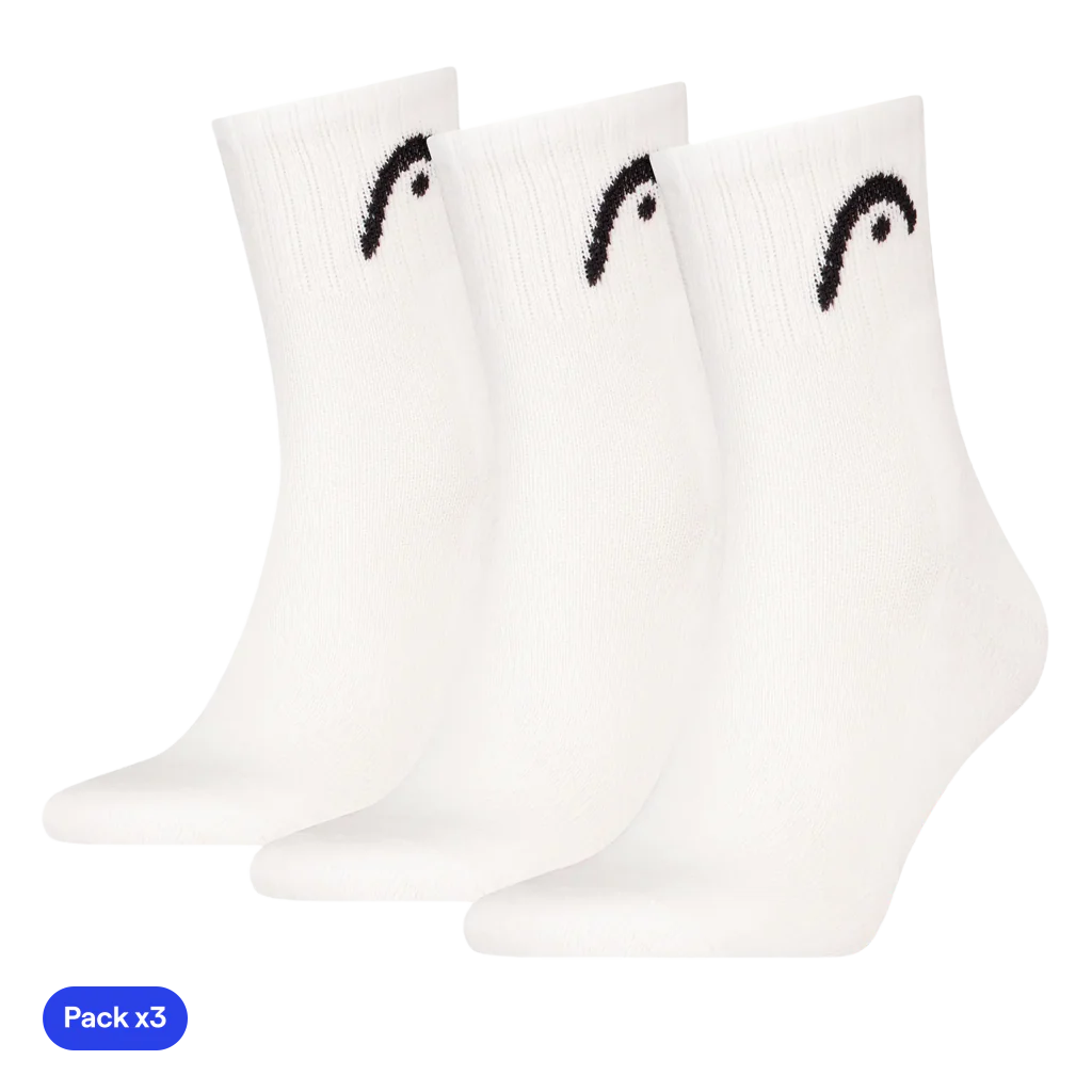 Calcetines Head Cortos Club Crew Blanco (Pack x3) 2026