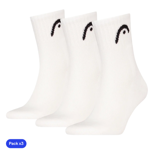 Calcetines Head Cortos Club Crew Blanco (Pack x3) 2026