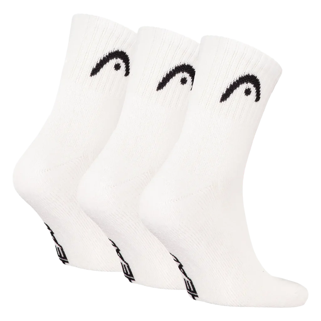 Calcetines Head Cortos Club Crew Blanco (Pack x3) 2026