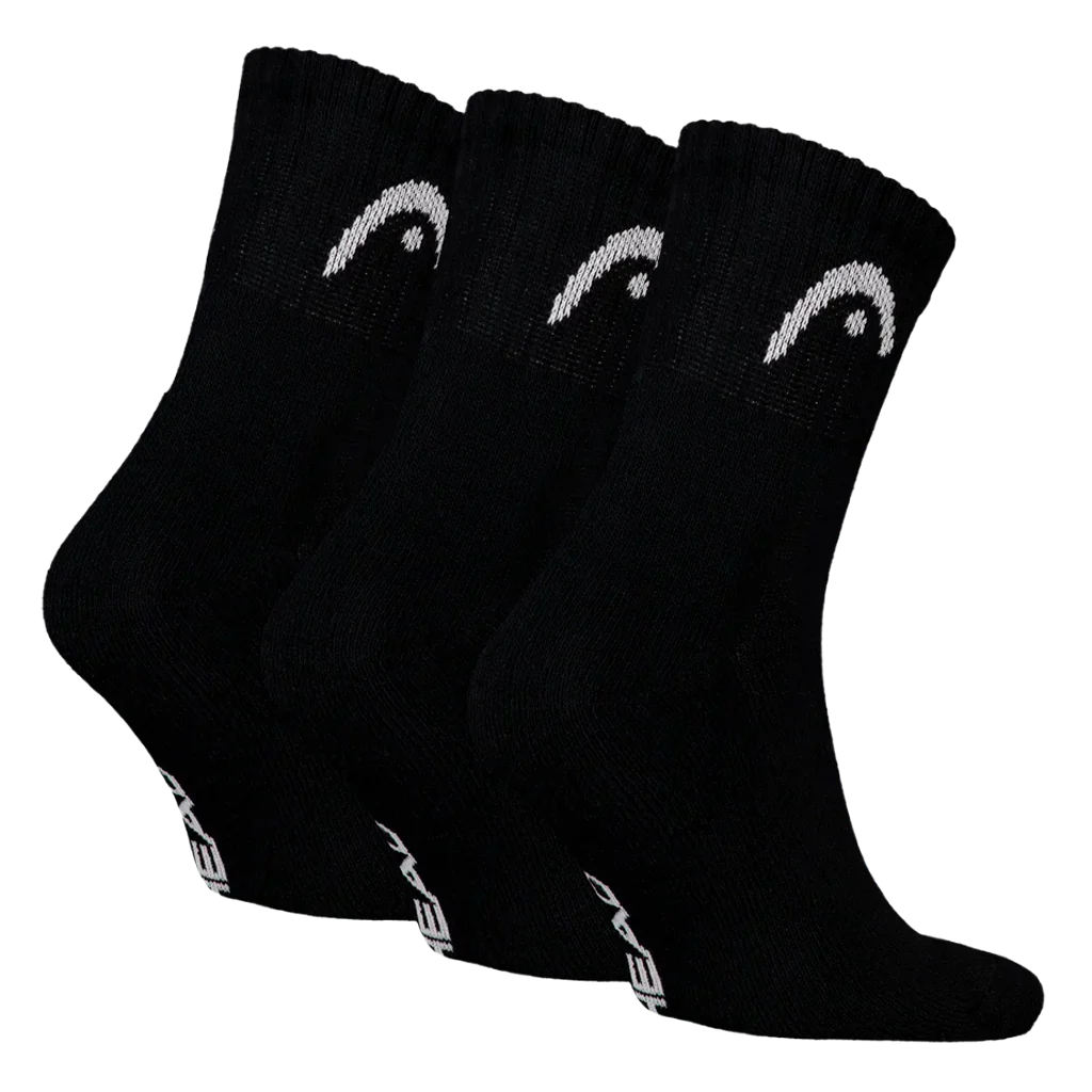 Calcetines Head Cortos Club Crew Negro (Pack x3)