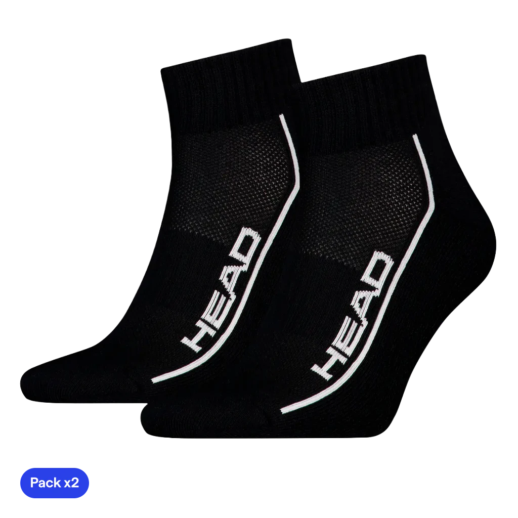 Calcetines Head Performance Quarter Negro (Pack x2) 2026