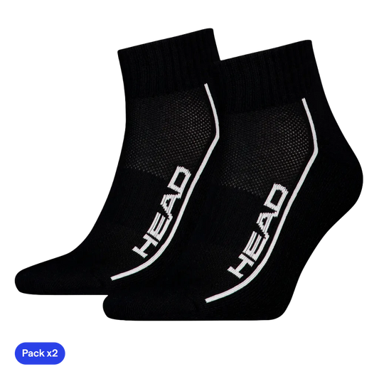 Calcetines Head Performance Quarter Negro (Pack x2) 2026