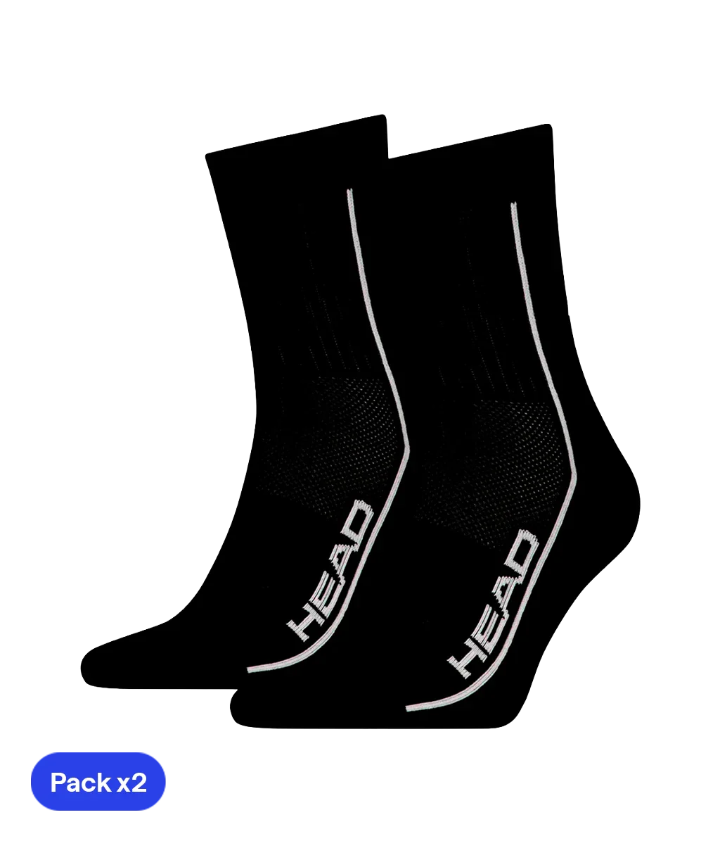 Calcetines Head Performance Short Crew Negro (Pack x2)