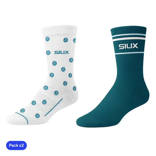 Calcetines Siux Silk 26 Blanco/Verde