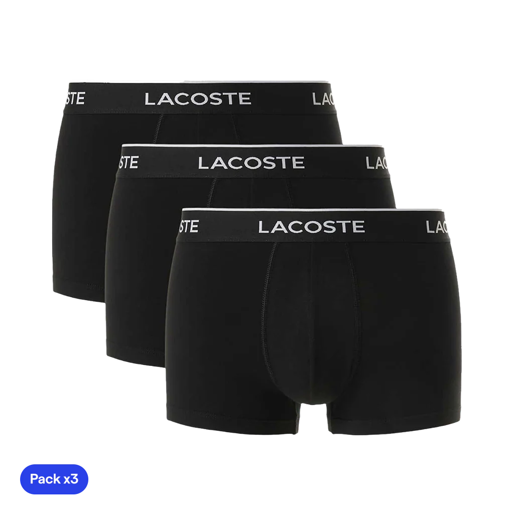 Calzoncillos Lacoste Microfibra Negro (Pack x3)