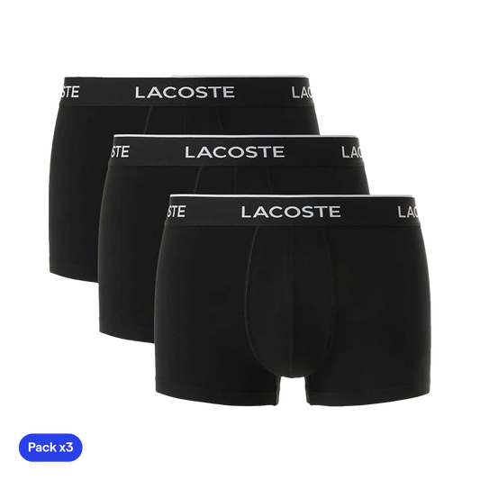 Calzoncillos Lacoste Microfibra Negro (Pack x3)