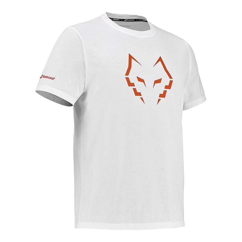 Camiseta Babolat Algodón White/White 2026 J. Lebrón